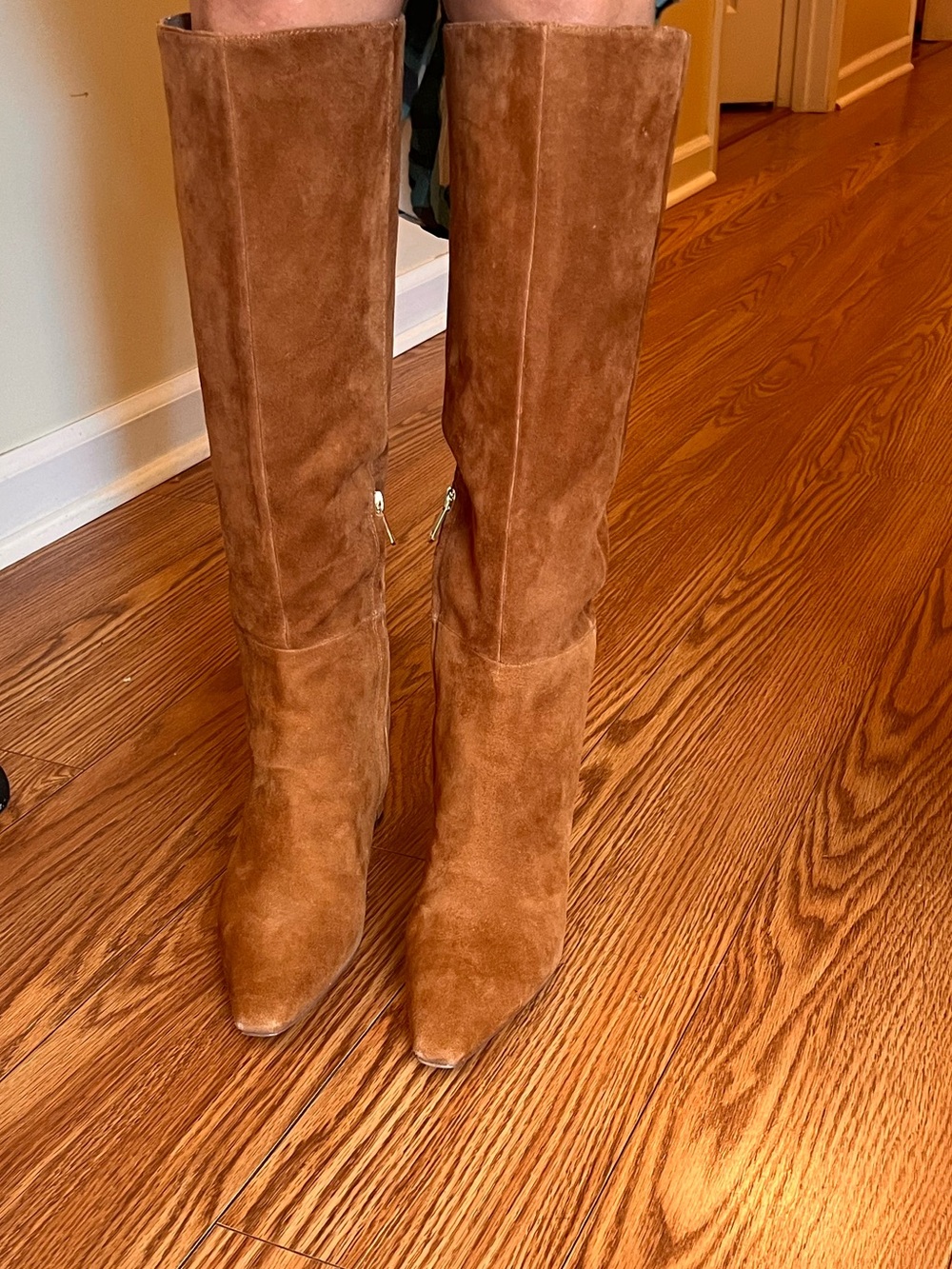 Sam Edelman Women's Tall Suede  Knee-High Boots - Chestnut Brown